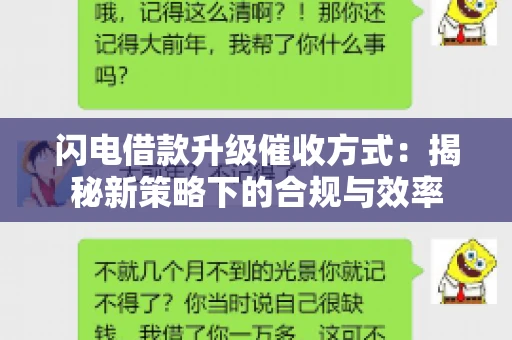 闪电借款升级催收方式：揭秘新策略下的合规与效率